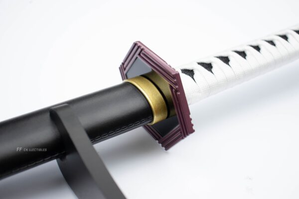 DEMON SLAYER – GIYU TOMIOKA'S NICHIRIN SWORD (with LEATHER sheath and stand) - Image 10