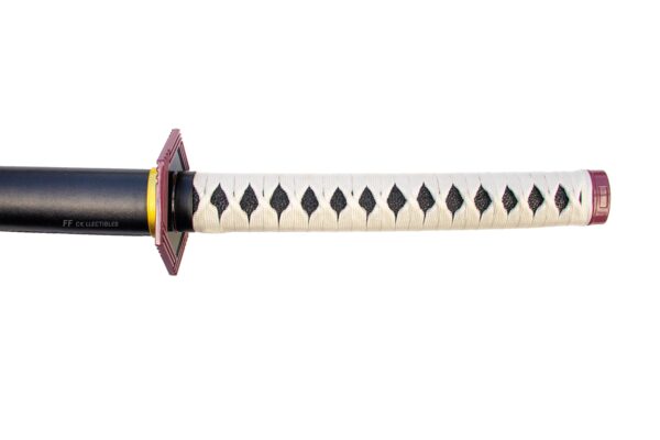 DEMON SLAYER – GIYU TOMIOKA'S NICHIRIN SWORD (with LEATHER sheath and stand) - Image 5