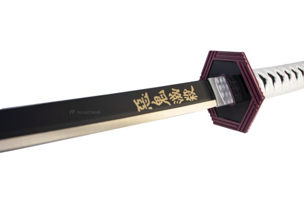 DEMON SLAYER – GIYU TOMIOKA'S NICHIRIN SWORD (with LEATHER sheath and stand) - Image 6