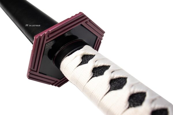 DEMON SLAYER – GIYU TOMIOKA'S NICHIRIN SWORD (with LEATHER sheath and stand) - Image 8
