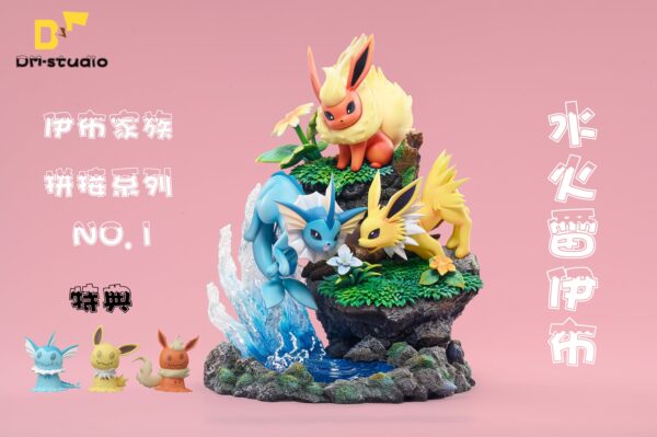 DM STUDIO – POKEMON: EEVEE FAMILY COMBINATION SERIES 1. VAPOREON, JOLTEON AND FLAREON [SOLD OUT]