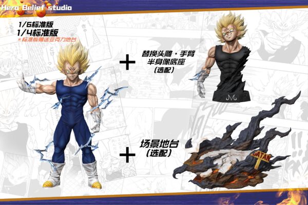 HERO BELIEF STUDIO – DRAGON BALL Z: MAJIN VEGETA [IN STOCK] - Image 13