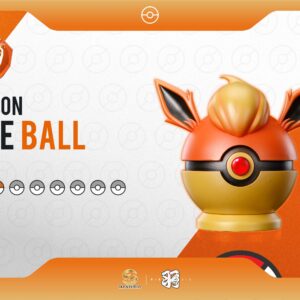 WING x HZ STUDIO – POKEMON: EEVEE POKE BALL SERIES 03. FLAREON POKE BALL [IN STOCK]