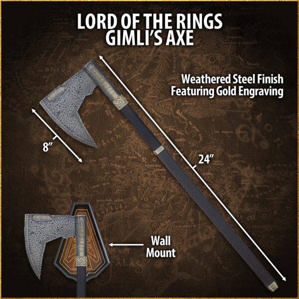 UNITED CUTLERY – LORD OF THE RINGS: BEARDED AXE OF GIMLI (UC2628) - Image 12